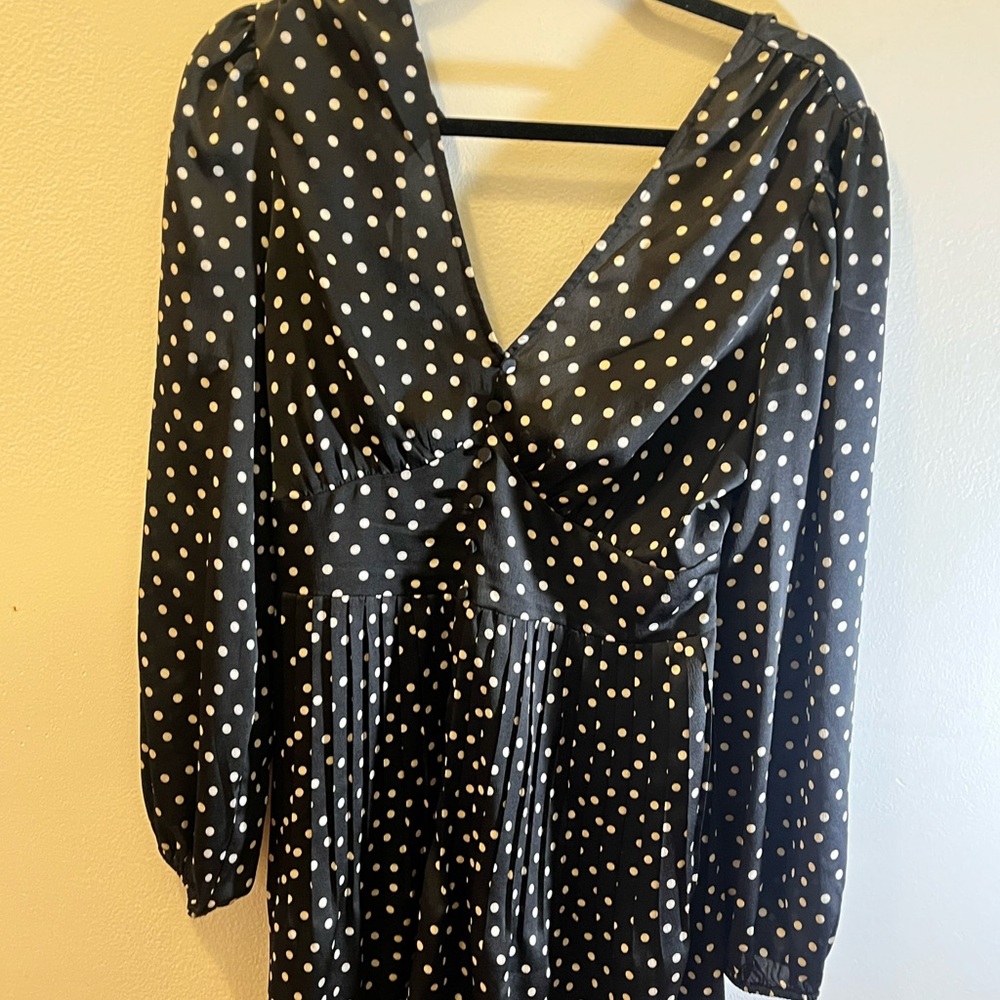 Polka Dot V-Neck Romper